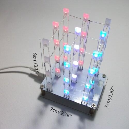 DIY Electronic Kit Touch Control 3x3x4 Cube Multicolour LED Light Cubes Diy Kits