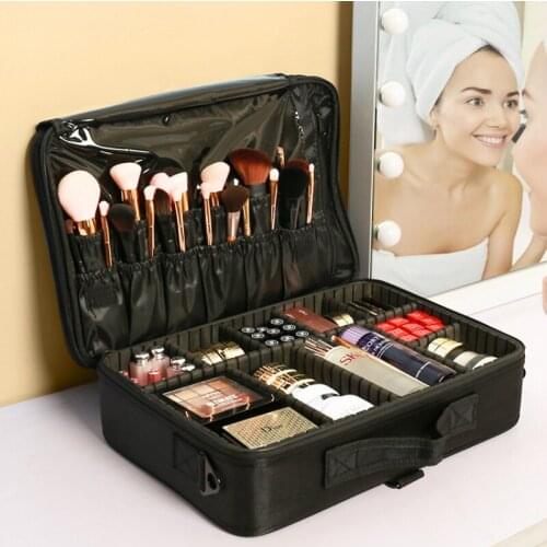 Travel Suitcase Storage Bag Portable Makeup Large Black Waterproof Women Storage Bag Organizer Neceserhousehold Products DG50SB