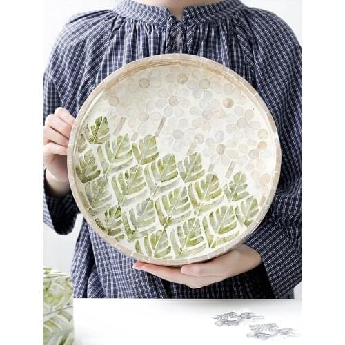 European Creative Handmade Color Shell Fruit Tray Decoration Ornaments Jewelry Storage Tray Set Plate Rectangular Storage Tray