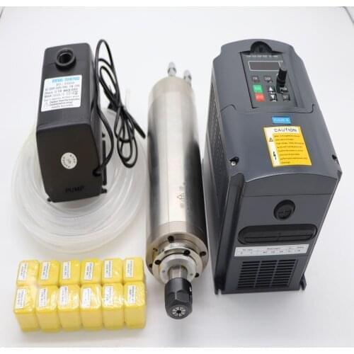 CNC milling spindle 2.2KW water cooling spindle+2.2KW inverter+ER20 collets+water pump +water pipe