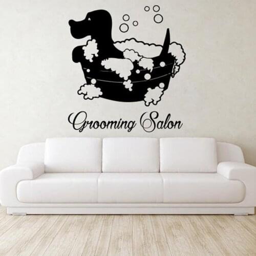 Grooming Salon Wall Decal Best friend Animals Dogs Mural Interior Design Decoration Vinyl Wall Sticker Waterproof Wallpaper S356