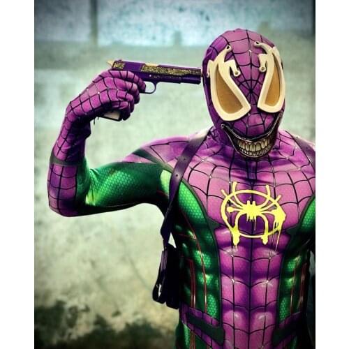 Into The Verse Miles Morales Lycra Spandex 3D Print Disfraces De Halloween Costume Cosplay Bodysuit Superhero Costume Zentai