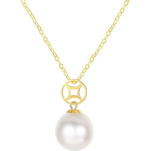 MetJakt Tahiti Japanese Akoya Pearl 18K Gold Elegant Gorgeous Womens Necklace