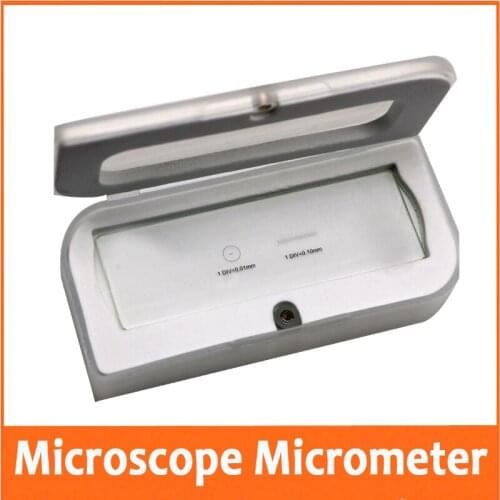 0.1mm 0.01mm Microscope Stage Objective Lens Micrometer Glass slide Reticle Measuring Glass Micrometer Calibration Ruler