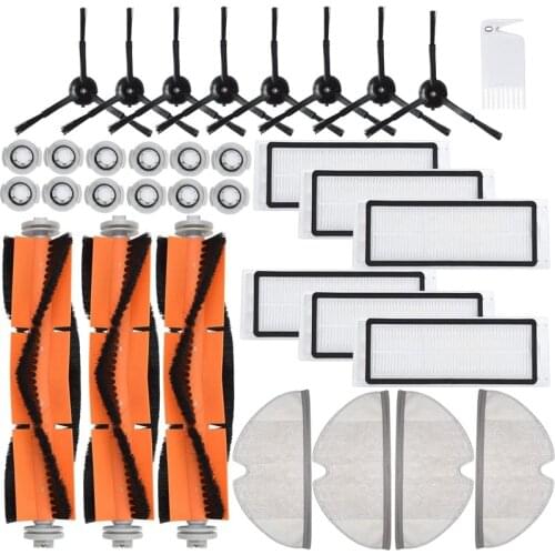 34 Pack Replacement Parts for Xiaomi Roborock S5 S Max S6 S60 S65 S5 S50 S55 E25 E35 Filter Mop Side Brush Accessories