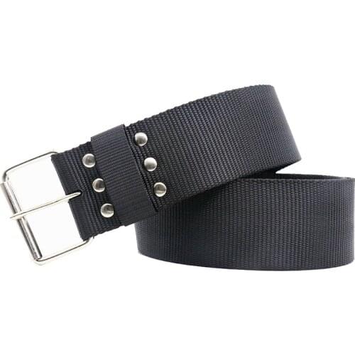 Younger PIN Needle Buckle Nylon Belts Breathable Unisex Leisure Sport Fashion Jeans Accessories Cinto Plus Width 5cm Strap Black