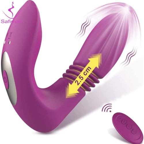 Wear Panties Intimate Toys for Women Masturbator Anal Plug Vibrators G-Spot Wireless Remote Control Thrusting Dildo Vibrato