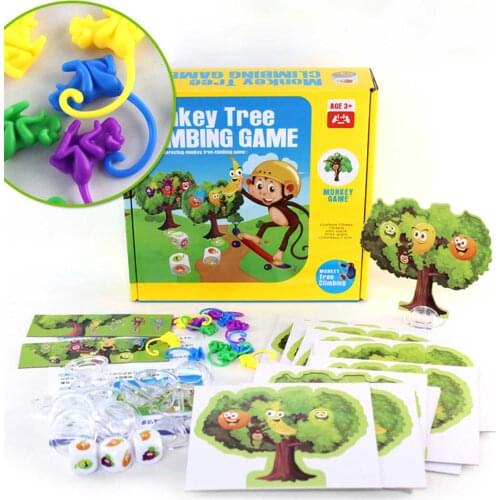Monkey Climbing Tree Toy Table Game Toy Fruit Tree For Childrens Reaction AbilityChild Early Learning Educational Toys