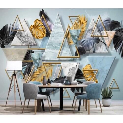 Custom Photo Wallpaper 3D Nordic Modern Minimalist Stereo Tropical Plants Living Room Sofa TV Background Decoration Mural