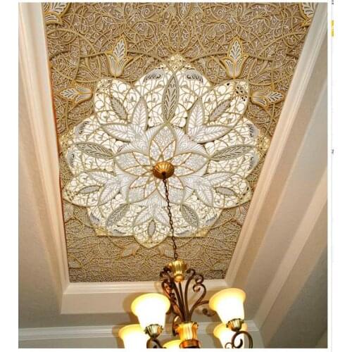 Custom ceiling wallpaper 3d zenith murals European smallpox condole background wall papers for living room decoration