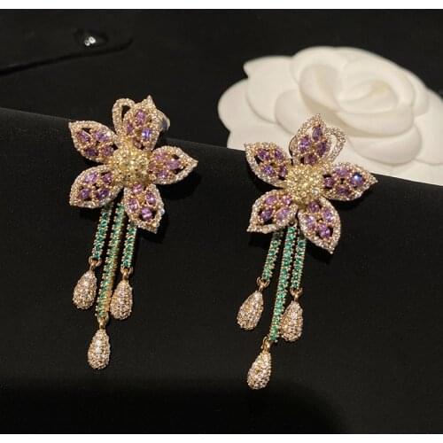 Luxury Famous Brand Fashion Drop Earrings Vintage Jewelry for Woman Party Gift