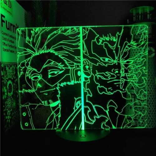 Anime MY HERO ACADEMIA Hawks Endeavour Acrylic 3D Lamp Boku no Hero Academia LED Night Light for Child Bedroom Decor Desk Lampe