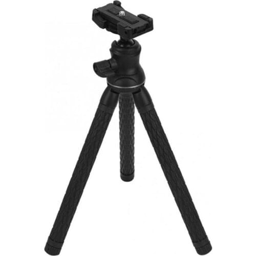 Bluelans Seven-Section Stretchable Tripod with Mobile Phone Holder 1/4 Screw Interface