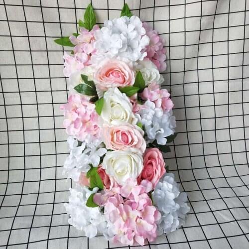High Quality Silk Artificial Flower Arch Road Lead High Imitation Rose Wedding DIY Path Party Christmas Decoration