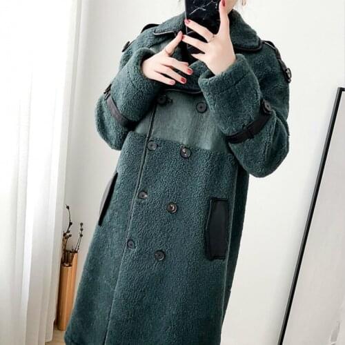 Real Fur Coat Women Sheep Shearling Winter Coat Women Motorcycle Wool Jacket Women Clothes 2020 Manteau Femme BGS80868 YY1096