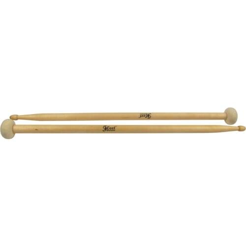 1 Pair Drum Sticks Duplex Gong Mallet Double End Drumsticks Felt Head and 5A Head for Drum Accessories