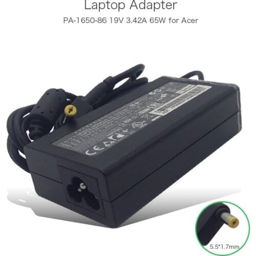 19V 3.42A 65W Laptop Adapter for Acer Aspire 4810-4439 PA-1650-86 AP.06501.005 AP.06503.003 AP.06503.006 SADP-65KB D AC Charger