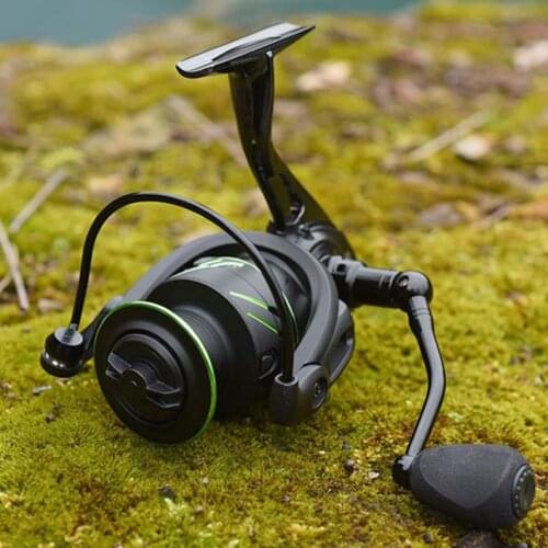 2000-7000 Series Full Metal Black & Green Spool Spinning Reel 18KG Max Drag Sea Carp Fishing Wheel