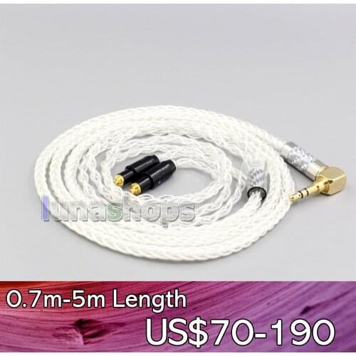 LN006776 4.4mm XLR 2.5mm 3.5mm 99% Pure Silver 8 Core Earphone Cable For Shure SRH1540 SRH1840 SRH1440