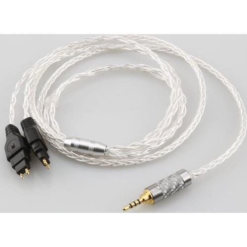 Audiocrast 819AG OCC silver plated Headphone cable 2.5MM TO HD650 Headphone Cable For HD650 HD600 HD660s Silver & Copper Twisted