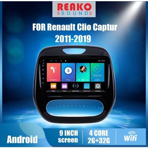 REAKOSOUND 2din 9" Car radio For Renault CLIO Captur 2011-2019 Android 2 DIN Car Multimedia Player Gps Navigation Auto Radio