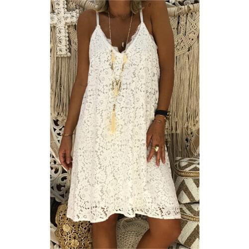 White Lace Dress Spaghetti Strap Dress Sexy Casual Plus Size 5xl 4xl Xxxxl Xxxxxl Women Summer Pink Black Sukienki Robe Blanche
