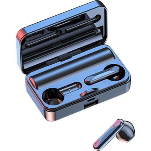 TWS Bluetooth 5.1 Earphones Mirror Screen Display Wireless Mini In-ear Earbuds Lightweight and Portable for Mobile Phone