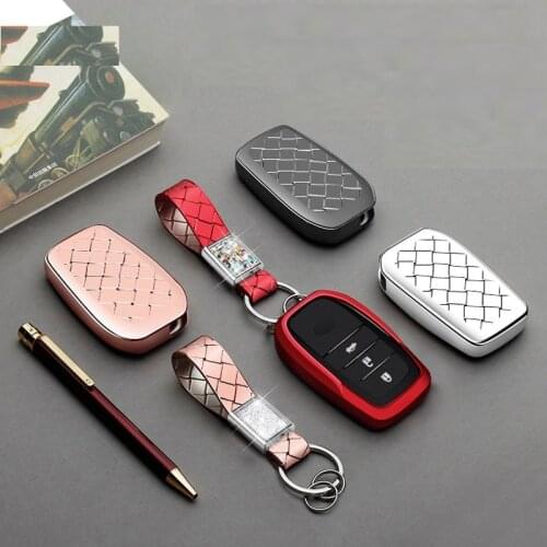 Car key Case Electroplating Shiny Cover For Toyota Camry Highlander Prado Crown Land Cruiser Prius Vitz Reiz Fortuner Prius