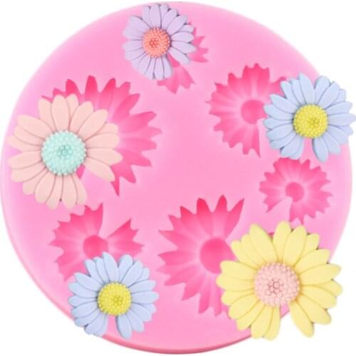 Flower Daisy Silicone Mold Chrysanthemum Fondant Mould DIY Party Cake Decorating Tools Candy Clay Chocolate Gumpaste Moulds