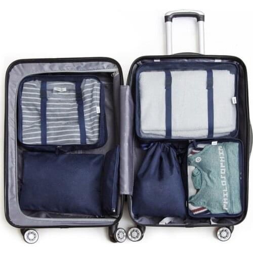 4SET / LOT Travel Bags Sets Waterproof Packing Cube Portable Clothing Sorting Organizer Luggage Tote Storage Bag