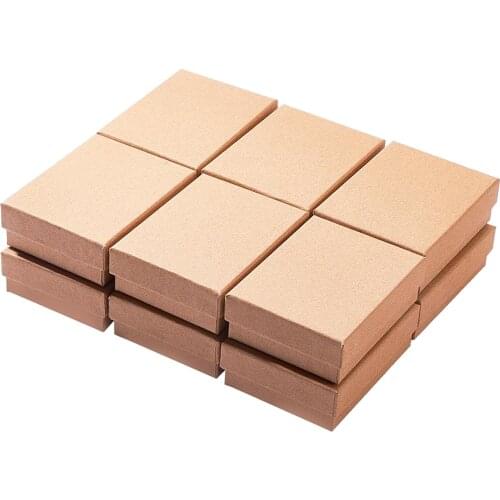12-Pack Cotton Filled Cardboard Paper Jewelry Box Gift Case - Jewelry Packaging & Shipping Box