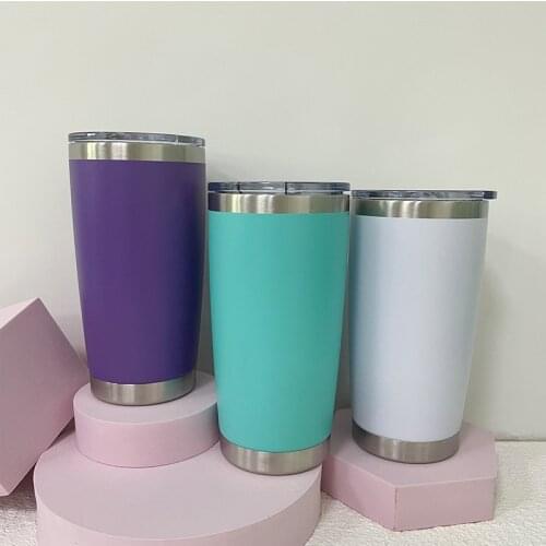 20oz Tumbler Car Cup With Seal Lids Stainless Steel Thermos Insulated Travel Mug Water Bottle Large Size For Father Gift