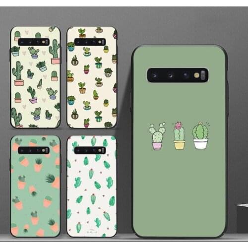 Cute cactus plant painting Phone Case For Samsung A50 A51 A71 A20E A20S S10 S20 S21 S30 Plus ultra 5G M11 cover funda shell