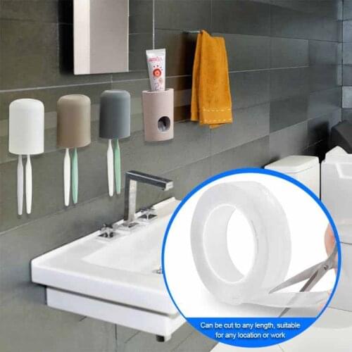 1/2/3/5M Nano Tape Transparent Double Sided Tape Reusable Wall Sticker Household Cleanable Strong Non-marking Waterproof Tapes