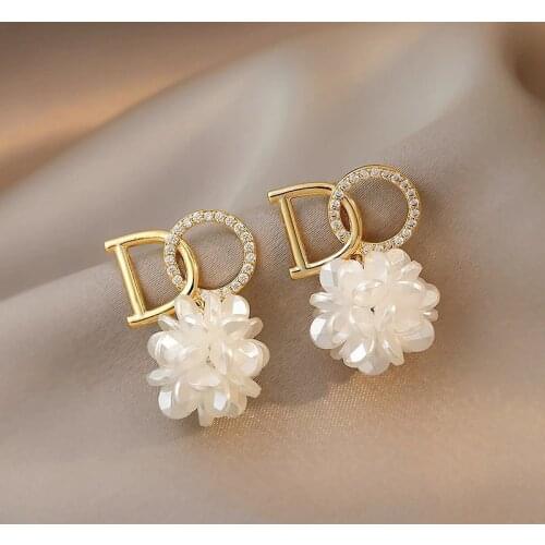 Fashion earrings simple net celebrity female temperament earrings flowers wild earrings women hot sale