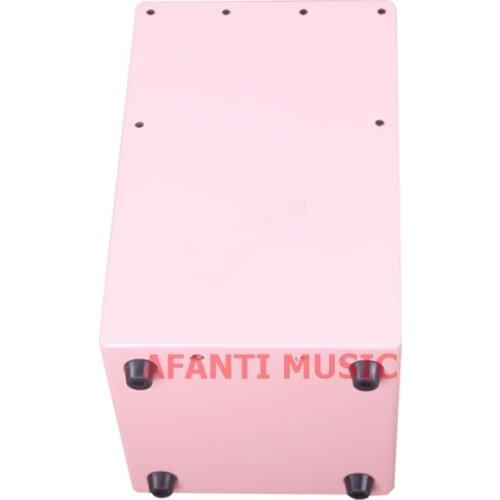 Afanti Music Birch Wood / Pink Cajon Drum (KHG-197)