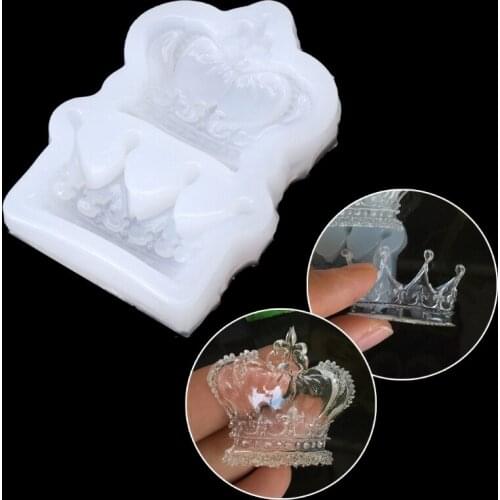 N7MF Crown Liquid Silicone Mold DIY Resin Jewelry Pendant Resin Casting Mold Tool