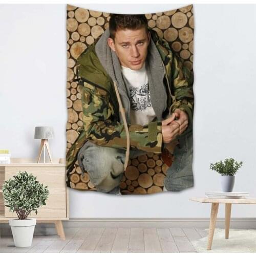 Channing Tatum Tapestry Wall Hanging Decor Wall Cloth Tapestries Home Decoration Accessories Psychedelic Carpet Decorative 0511