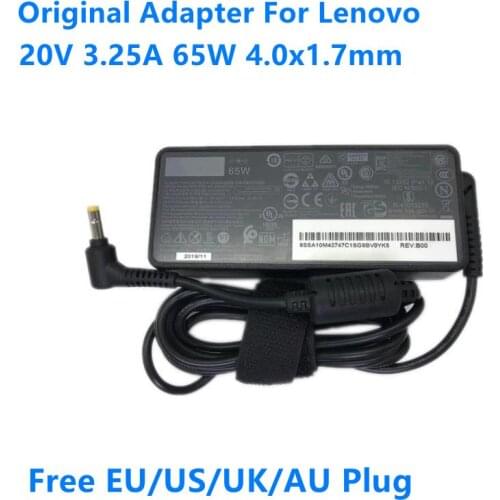 Genuine 20V 3.25A 65W 4.0x1.7mm ADLX65NCC3A ADLX65NDC3A AC Adapter For Lenovo Thinkpad ADLX65NLC3A Laptop Power Supply Charger