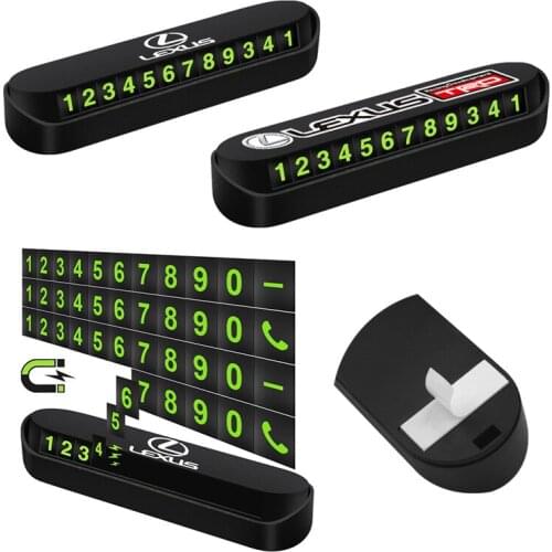Car Temporary Parking Card Car Park Stop Luminous Number Plate For Lexus CT200h ES250 ES300h IS250 IS200 GS300 GS460 GX470 LS400