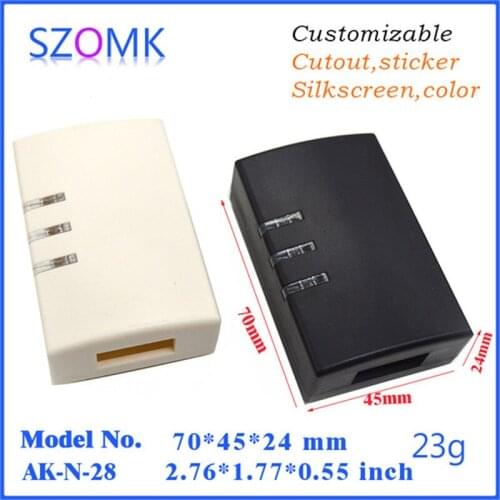 Szomk plastic enclosure for electronics LED enclosure (4 pcs) 70*45*25mm abs switch box for pcb board small plastic box