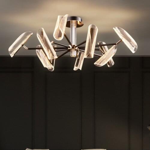 Modern Chandelier Living Room Lamp Nordic Light Luxury Atmosphere Bedroom Dining Ideas 2021 New Dinning Room Lights