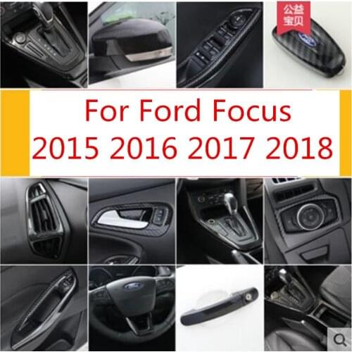 High-quality ABS Carbon Fiber Interior Trim Sequins, Dashboard Trim For Ford Focus 2015 2016 2017 2018 Car-styling