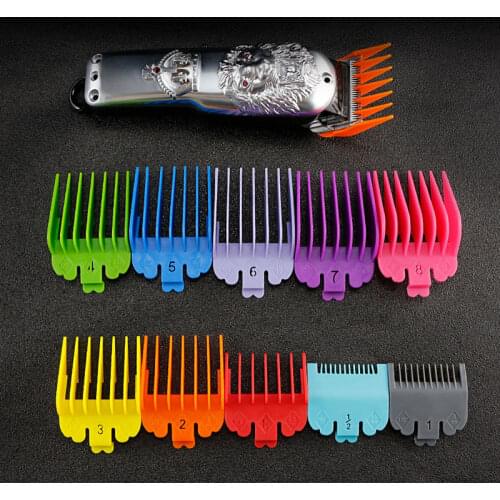 10PCS/Set Hair Clipper Combs Guide Kit Multi-color Plastic Hair Trimmer Guards Attachments 3-25mm Universal Hair Salon Tools