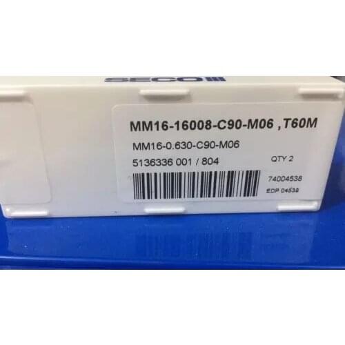 2PCS CARBIDE INSERT MM16-16008-C90-M06 T60M