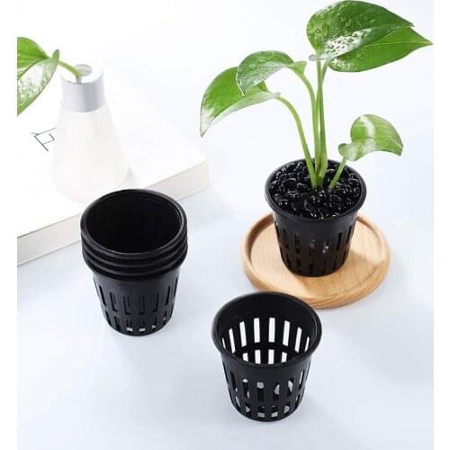 100 Pack 2 Inch 3 Inch Net Cups Garden Slotted Mesh Net Pots Wide Lip Design for Hydroponics-ABUX