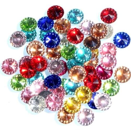 200Pcs Mixed Kawaii Resin Shine Round Dot Cabochon Flatback Decoration Crafts Embellishments For Scrapbooking Diy Accessories