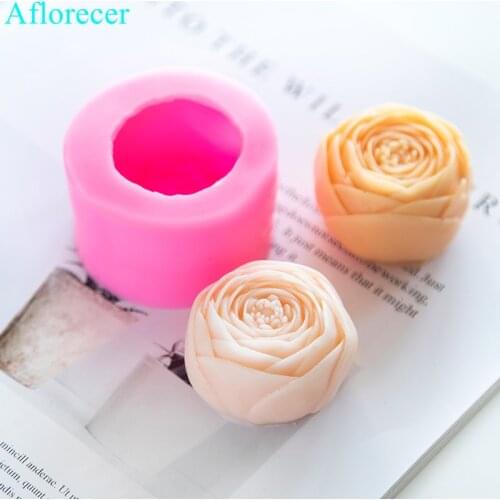 3D Flower Silicone Candle Soap Mould DIY Chocolate Candy Mold Handmade Clay Craft Art Decorating Soap Candle Making Molds
