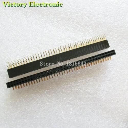 5PCS/LOT 2.54mm 2 x 40 Pin Right Angle Double Row Pin Female Pin In Header Strip