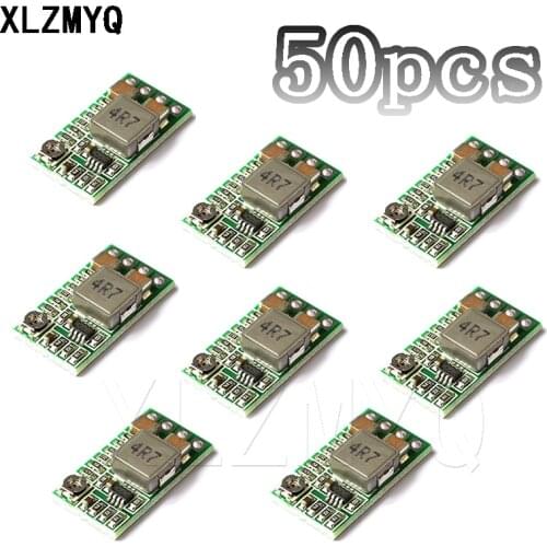 50pcs / 1.8V 2.5V 3.3V Mini DC-DC 12-24V to 5V 3A Step Down Netzteil Modul Spannung Buck Converter Einstellbare 97.5% 5V 9V 12V